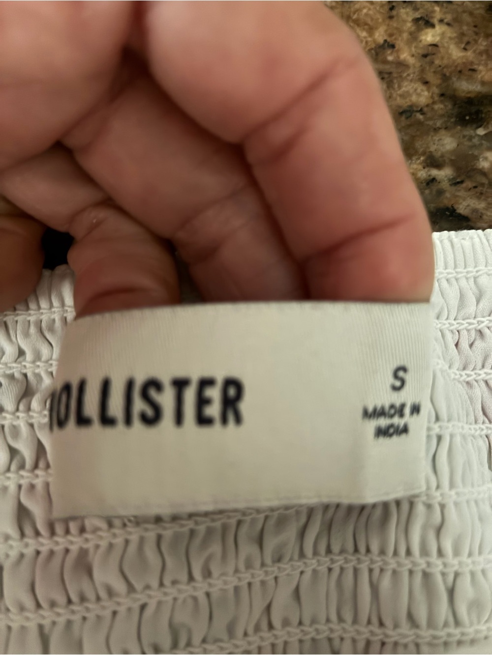 Hollister White Smocked Knit Tank Top - Picture 2 of 6
